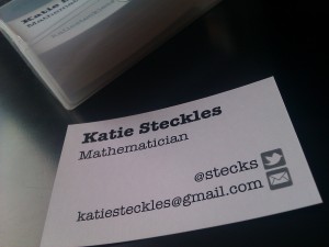 Katie's business card