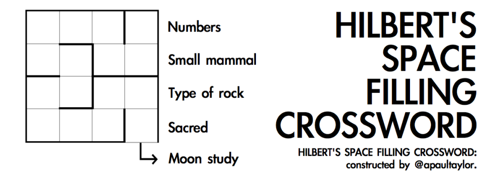 Hilbert's Space Filling Crossword