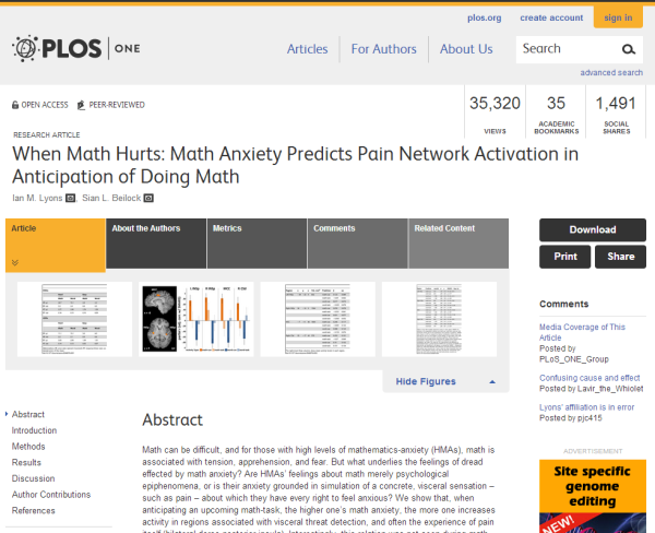 An article in PLOS ONE