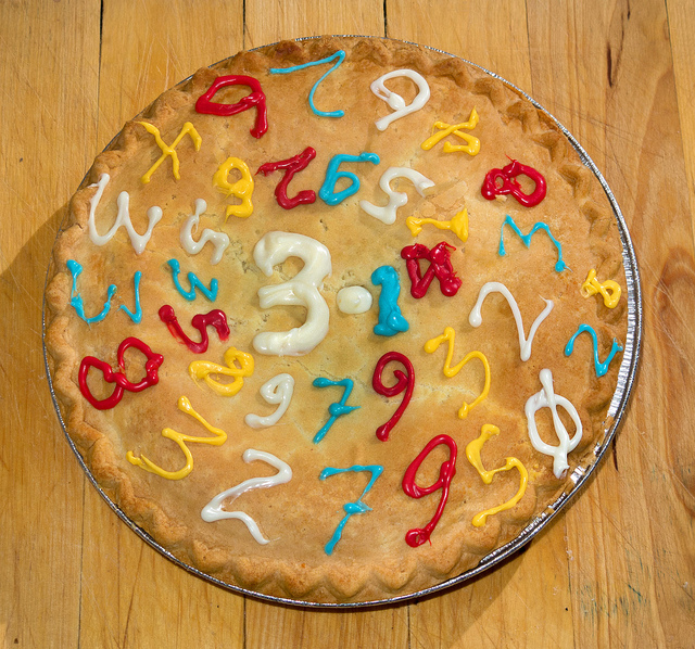 Pi pie by Robert Couse-Baker. Photo used under the CC-BY 2.0 license.