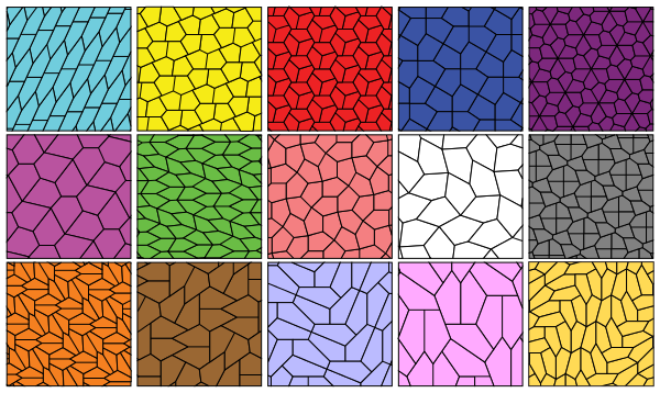Pentagon Tilings - by Wikimedia Commons user EdPeggJr