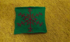 Nicola's knitted snowflake entry