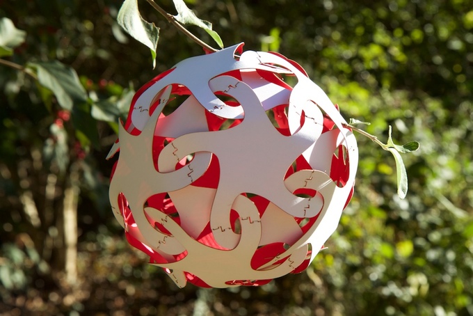 Red Curvahedra Woven Ball Puzzle Set 