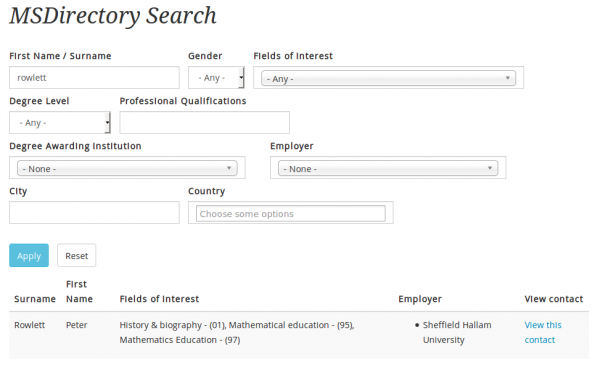 LMS MSDirectory entry