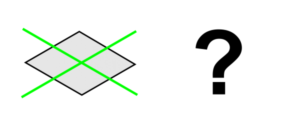 Rotogon based on a square rotated around two perpendicular axes