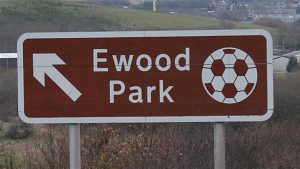 Ewood Park football ground sign