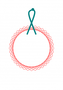 Wreath, made using parabolic curves in TikZ