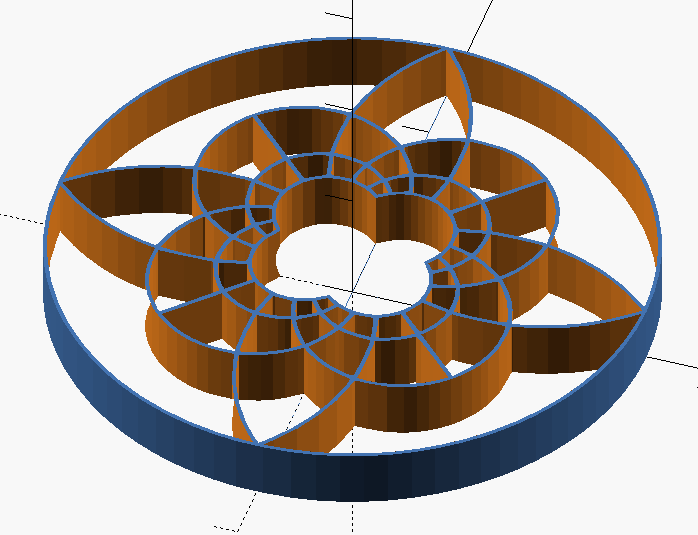 Preview of design in OpenSCAD