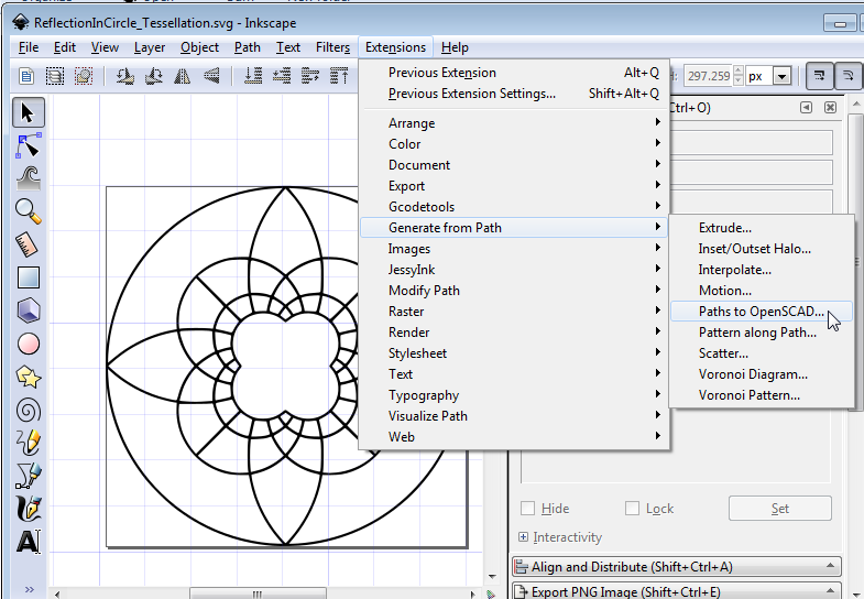 inkscape extensions scale generator broken