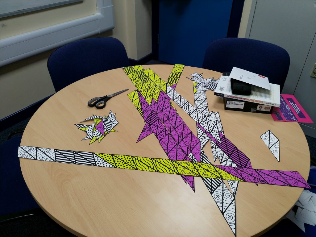 Cutting out the triangles