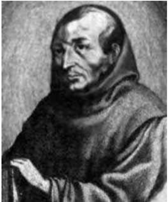 Image of Marin Mersenne, a French monk in a cowl