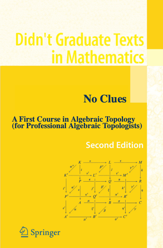 No Clues: A first course in algebraic topology (for professional algebraic topologists)