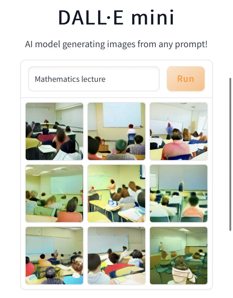 DALLE mini prompt for Mathematics lecture