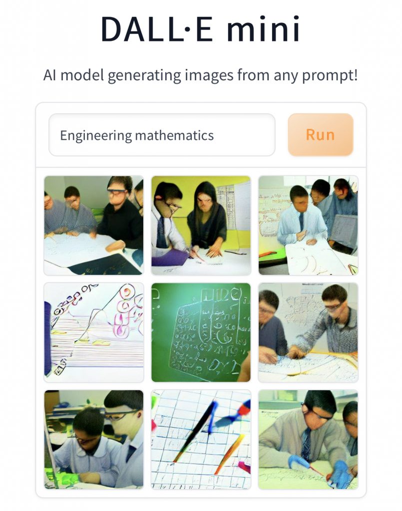 DALLE mini prompt for Engineering mathematics