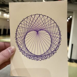 An MMT pattern drawn on a card.