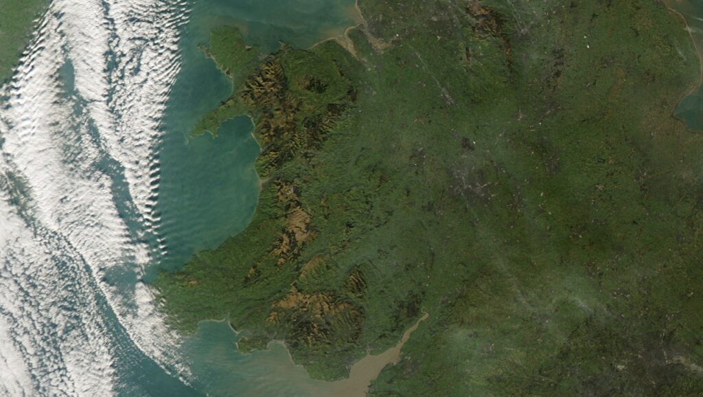 Aerial image of Wales