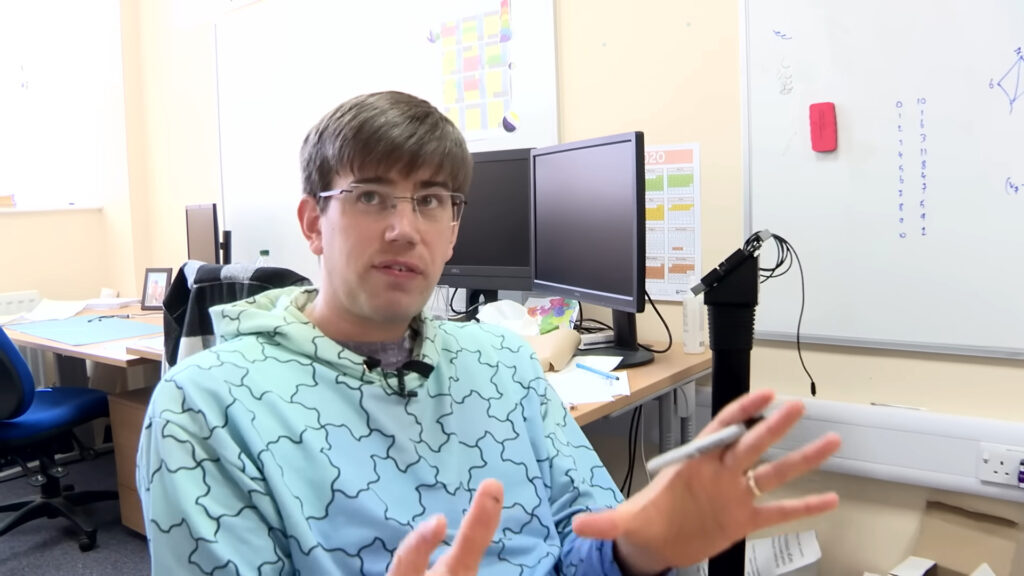 Christian handwaving an explanation.