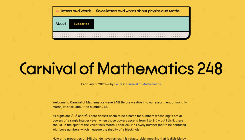 Screenshot of the Carnival blog post